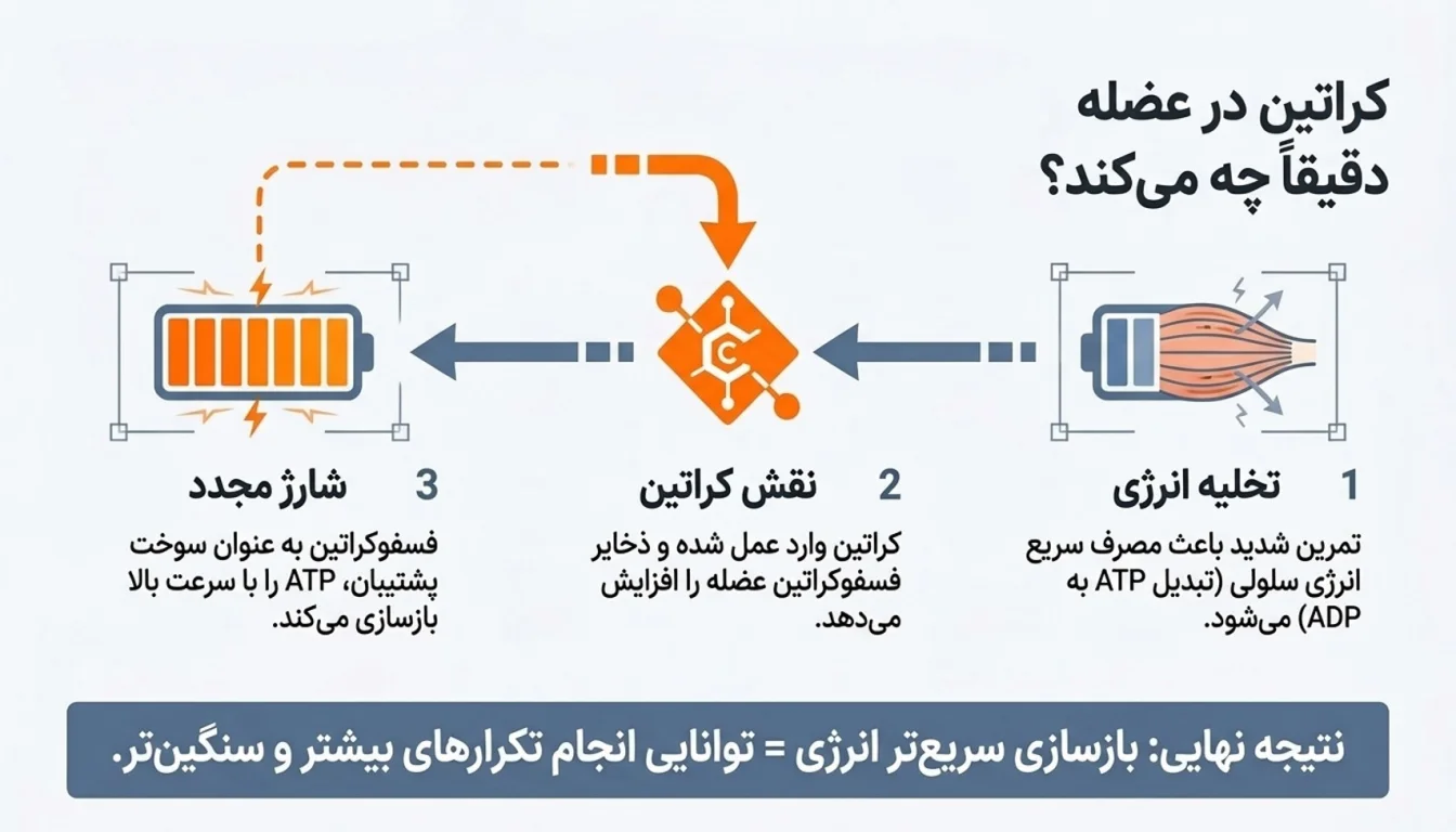 تاثیر مکمل کراتین-کراتین برای چیه-مصرف کراتین-پارسی پودر