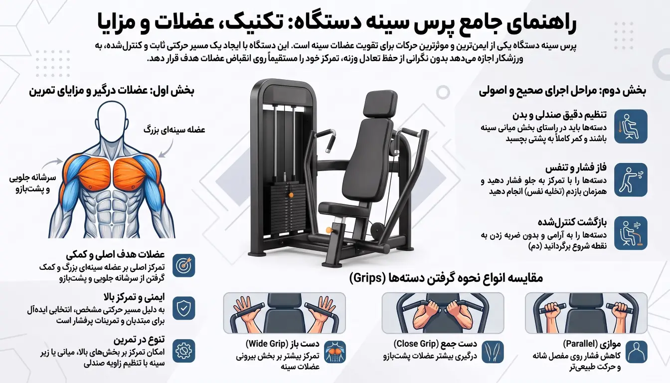 آموزش اجرای صحیح پرس سینه دستگاه-پرس سینه دستگاه-پارسی پودر