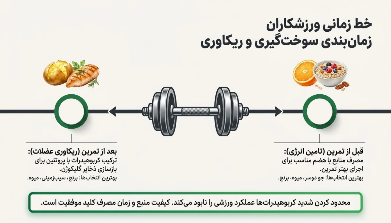 کربوهیدرات بعد از تمرین-کربوهیدرات قبل از تمرین-کربوهیدرات در بدنسازی-پارسی پودر