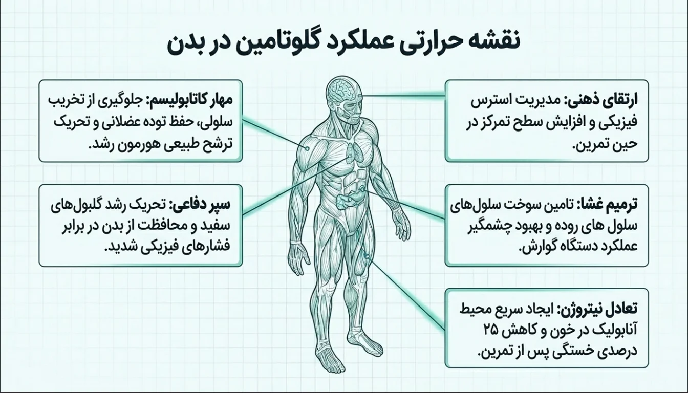 فواید و کارایی مکمل گلوتامین پگاه اولترا پاور