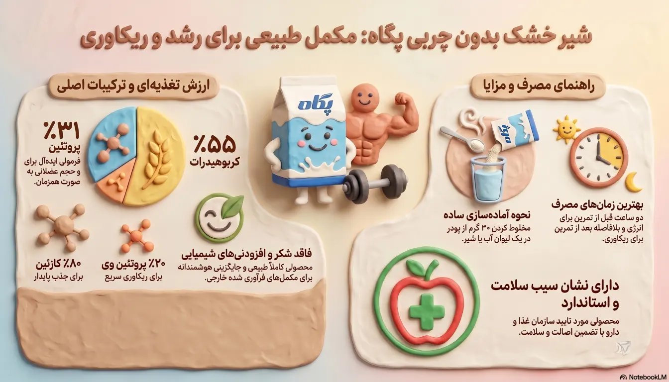 نحوه مصرف شیر خشک بدون چربی پگاه