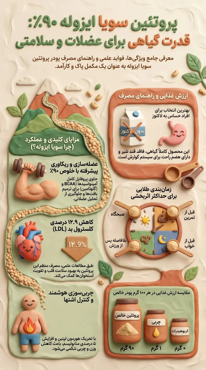 راهنمای پودر پروتئین سویا ایزوله 90 درصد - پارسی پودر