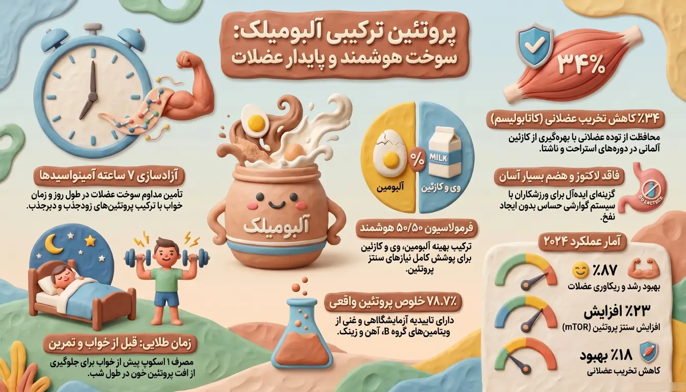 پروتئین ترکیبی آلبومیلک-خرید مکمل آلبومیلک-قیمت قیمت پروتئین ترکیبی آلبومیلک-پارسی پودر