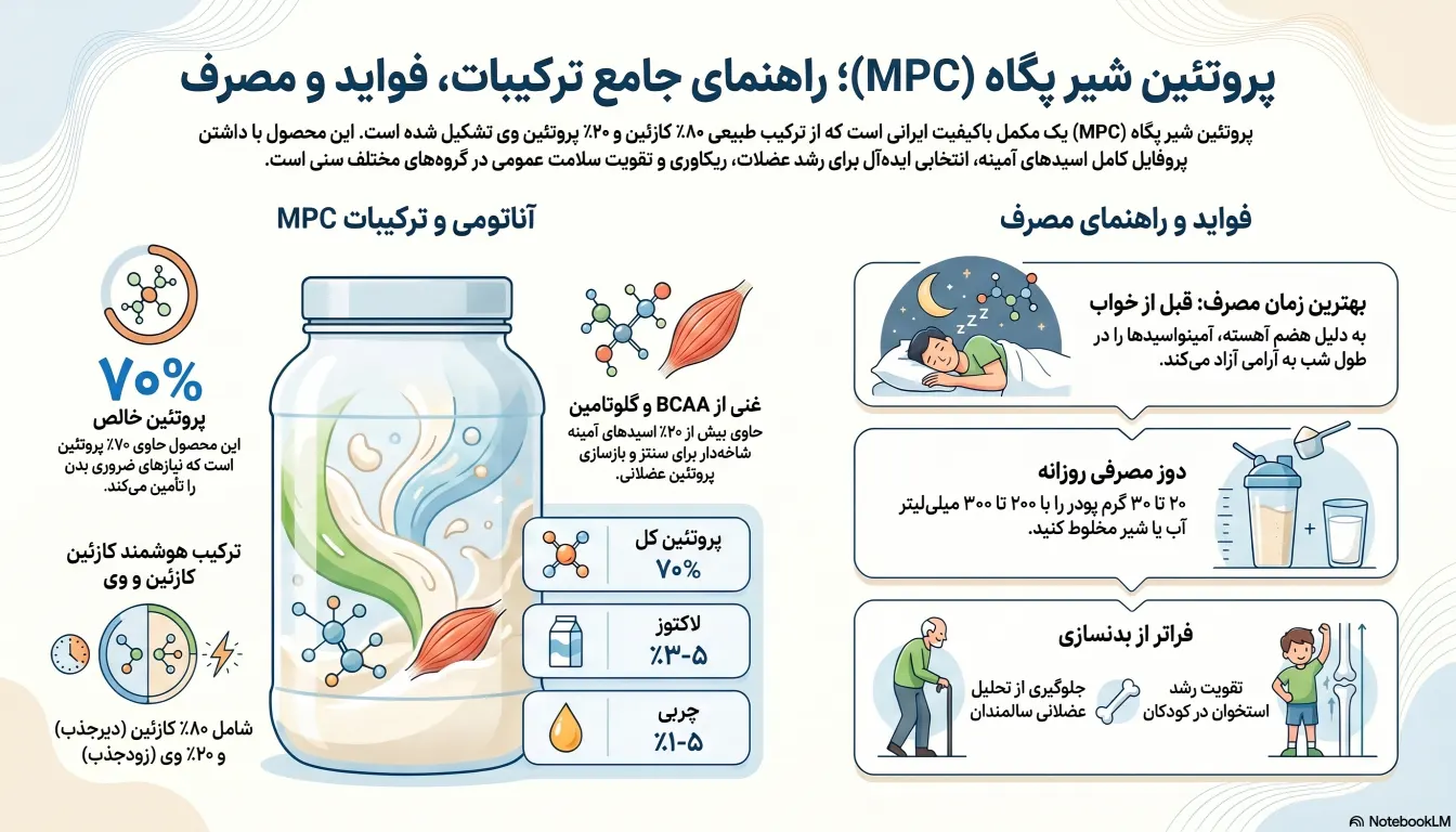 پروتئین شیر تغلیظ شده پگاه؛ MPC پگاه