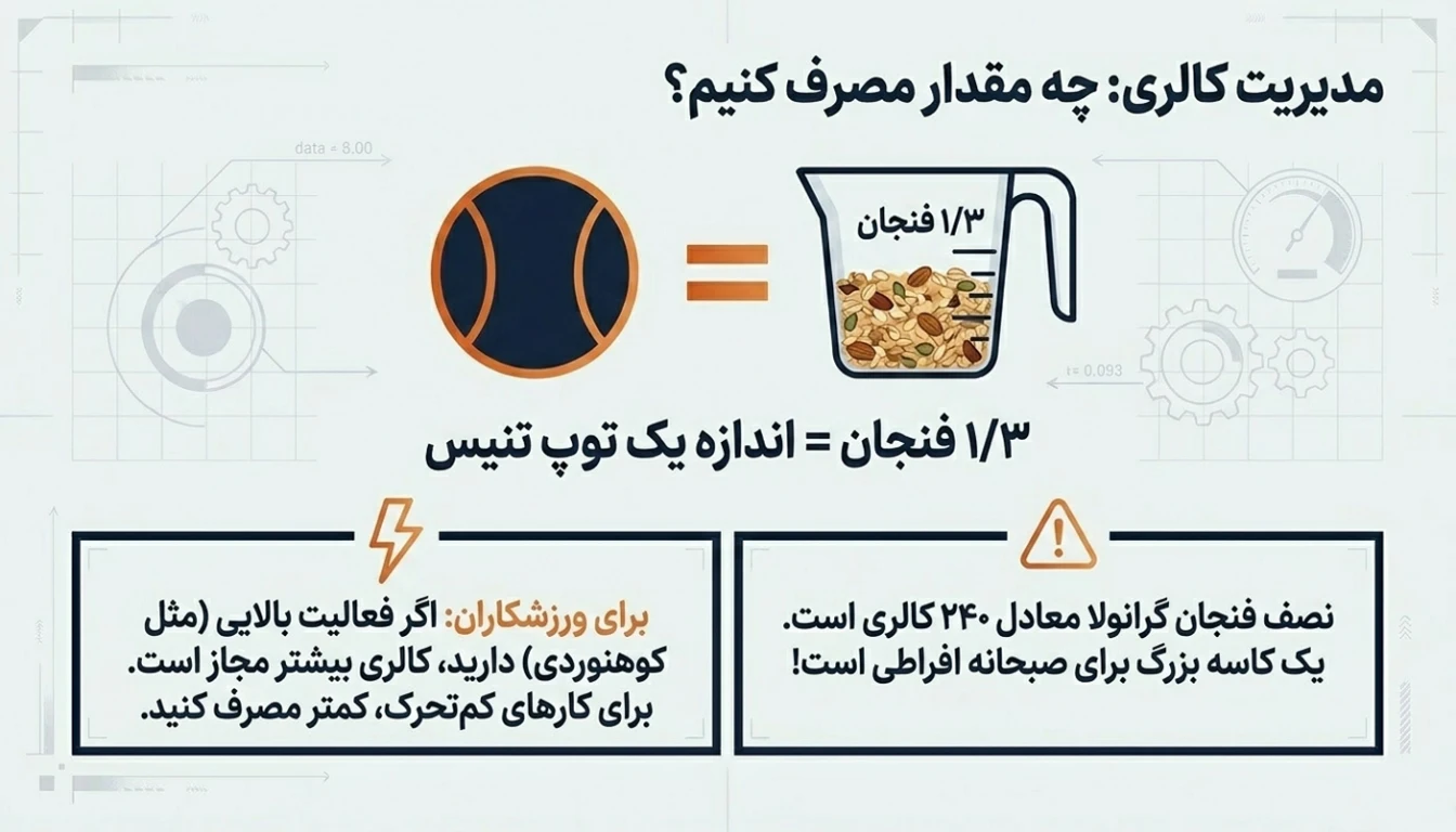 مقدار مصرف گرانولا
