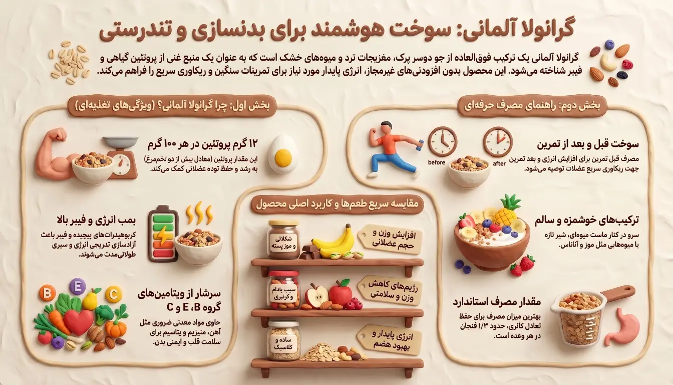 خرید گرانولا - گرانولا آلمانی - قیمت گرانولا - پارسی پودر